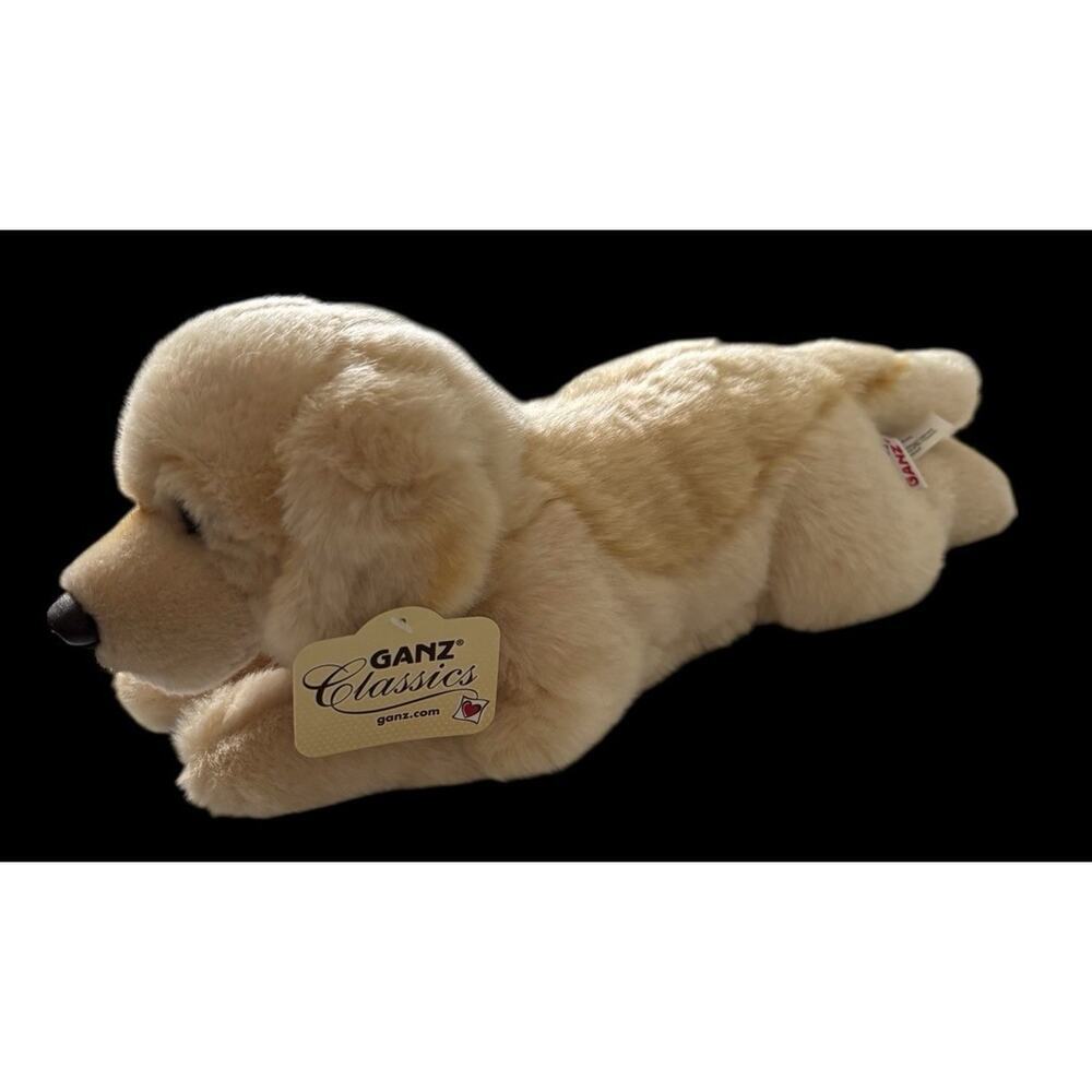 Ganz Classic Golden Retriever Stuffed Plush Puppy Dog Lying Down New With Tag